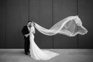 Bride and groom at Our Lady of Lebanon Maronite Catholic Church in Halifax — captured by a luxury wedding photographer